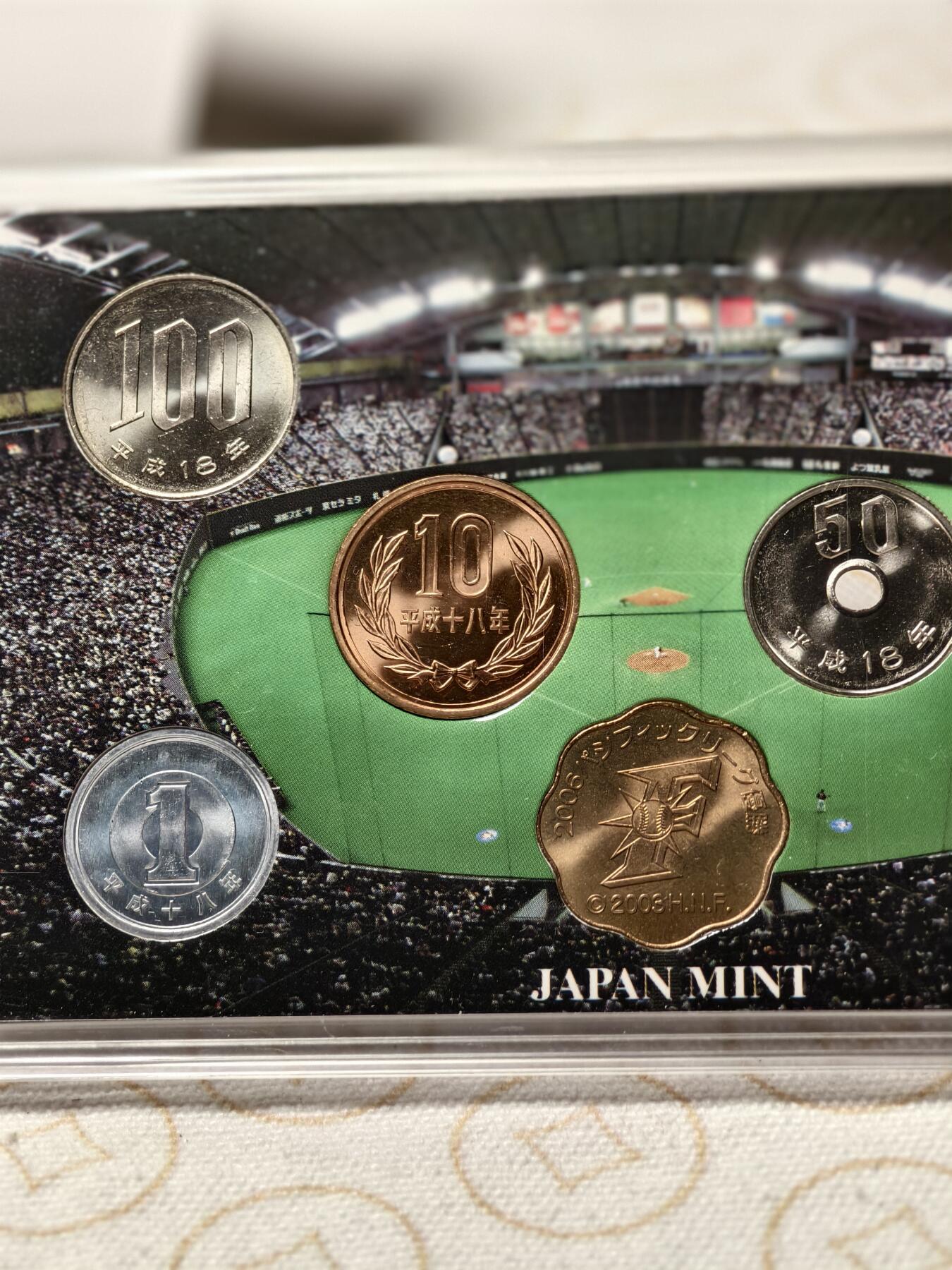 抚柳草堂-首期章牌钱币 限时免佣 满百包邮 放漏专场 2006年北海道日本火腿斗士棒球夺冠纪念币套装