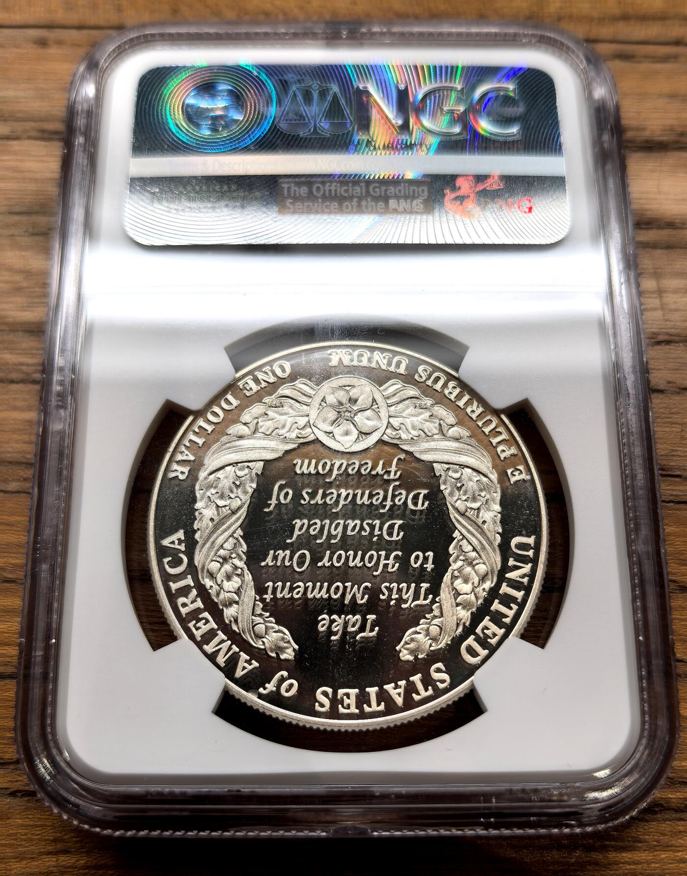 凡希社世界钱币微拍月度大拍（2025/12） 2010美国伤残军人Dol纪念大银精铸NGC-PF69UC