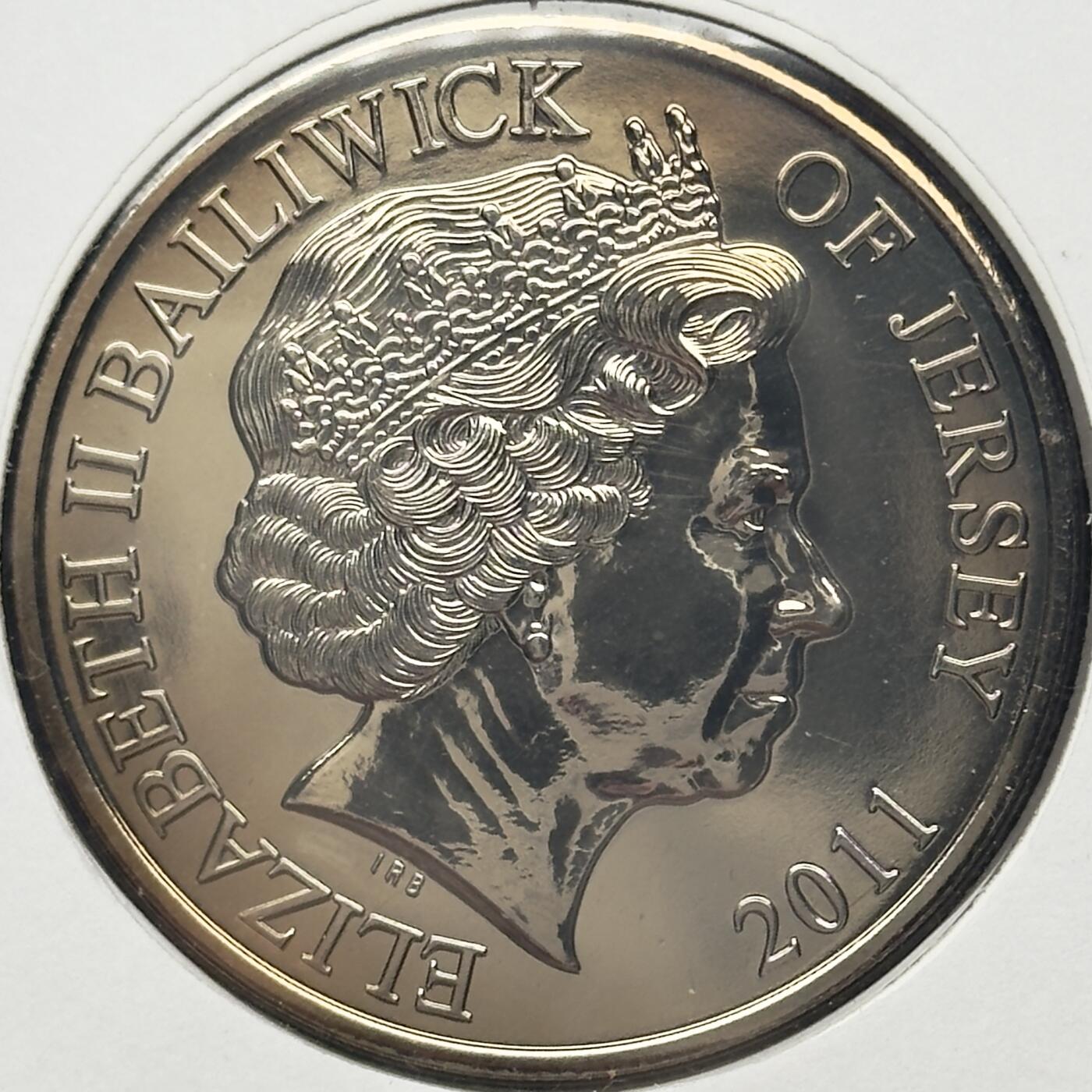 ＜小葵钱铺＞第67期·克朗币·银币场·满200包邮，不寄存·12月15日发货 〈邮币封〉泽西岛2011年皇家退伍军人协会成立90周年·退伍老兵5镑克朗型彩色纪念币