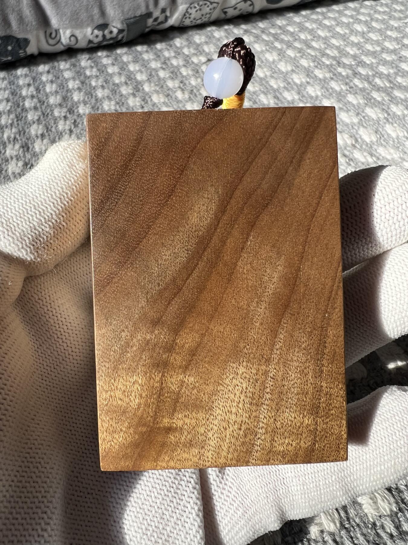 零元拍：NO.4金丝楠牌子，香喷喷的小金砖，金光闪闪，69/49/13MM