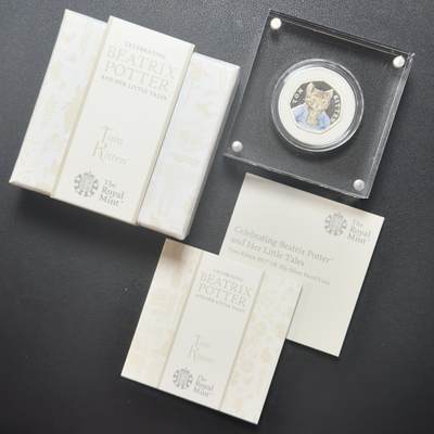 ＜小葵钱铺＞第67期·克朗币·银币场·满200包邮，不寄存·12月15日发货 - 〈原盒·证书〉英国2017年汤姆小猫50便士精制纪念银币