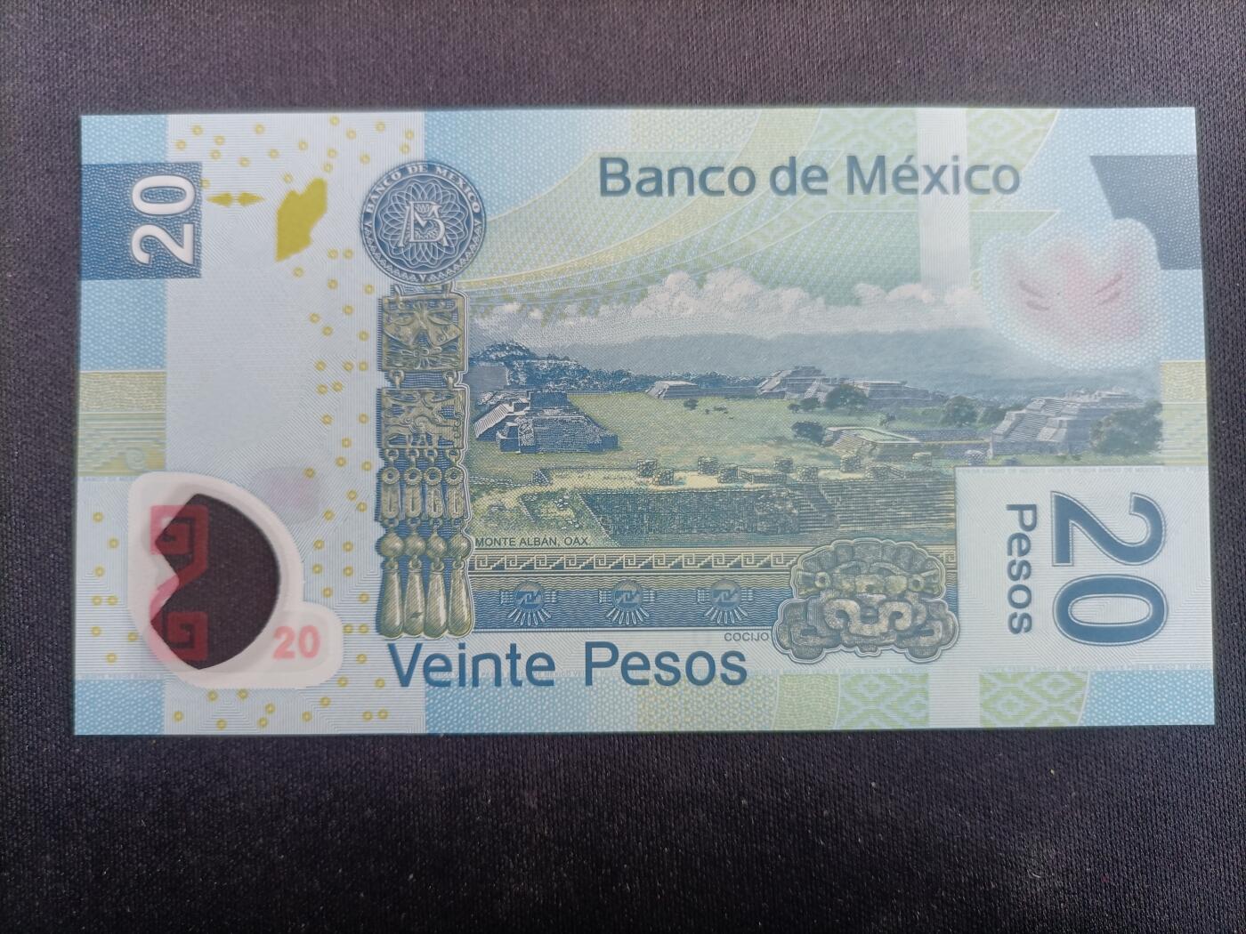 【游宝拍卖】乙巳蛇年94期 周六集拍 墨西哥-20比索【2010年 全新UNC】