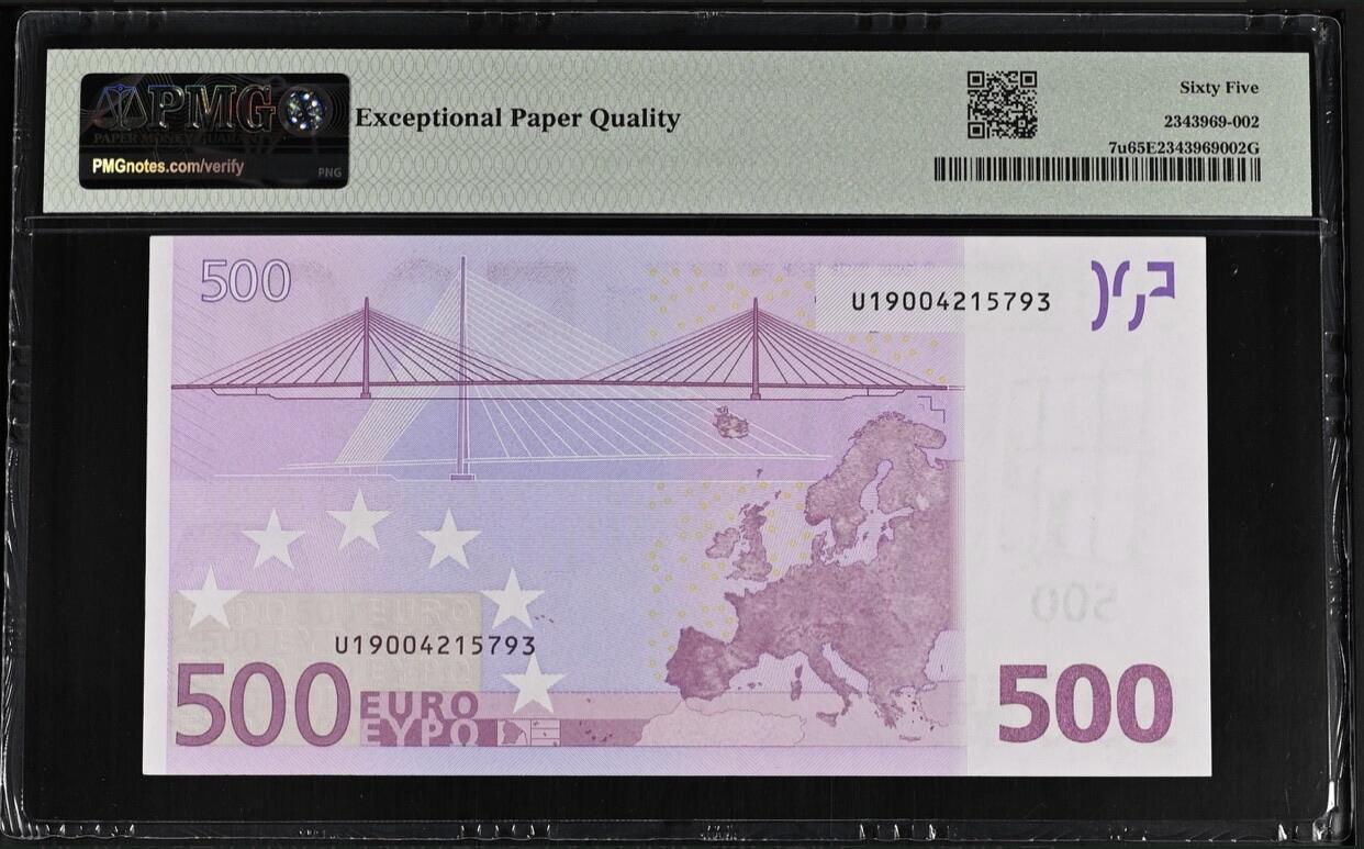 【礼羽收藏】🌏世界钱币拍卖第115期 2002年欧盟法国一签500欧元