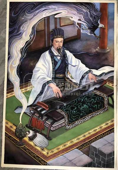 玩卡战线超级大甩拍第46期（周一晚10点半截拍）请寄存过多的卡友准许发货哇！ - 非严手绘画 卧龙诸葛亮 尺寸：37cm*55cm 已装裱 同款粗闪亲签卡 卡砖封装