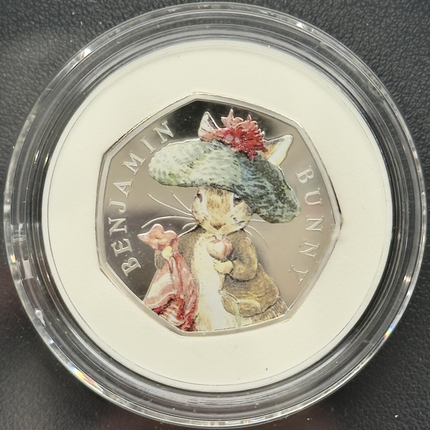 ＜小葵钱铺＞第67期·克朗币·银币场·满200包邮，不寄存·12月15日发货 〈原盒·证书〉英国2017年本杰明兔子50便士精制纪念银币