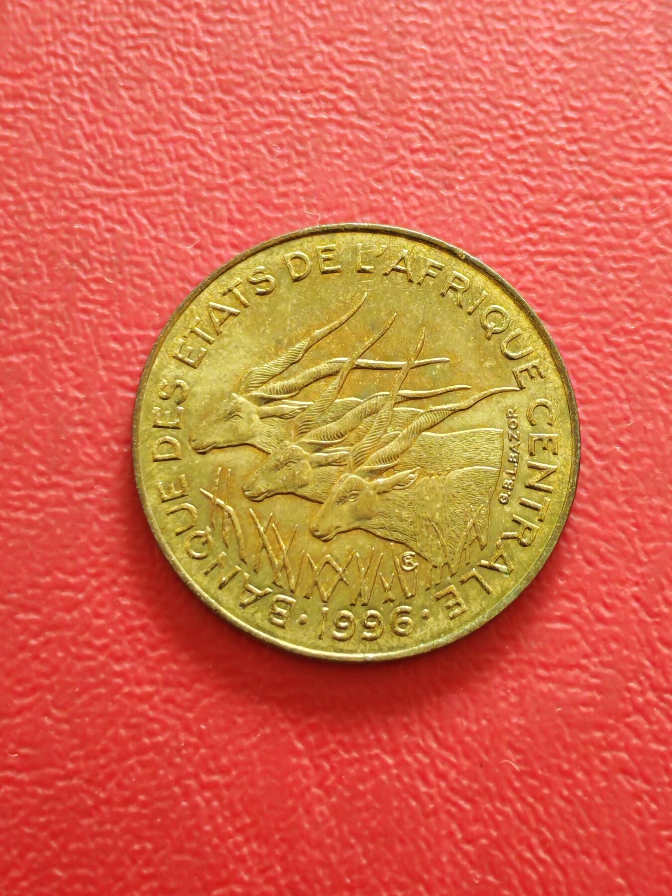 【云涧收藏】第八十三场 中非1996年10法朗，UNC