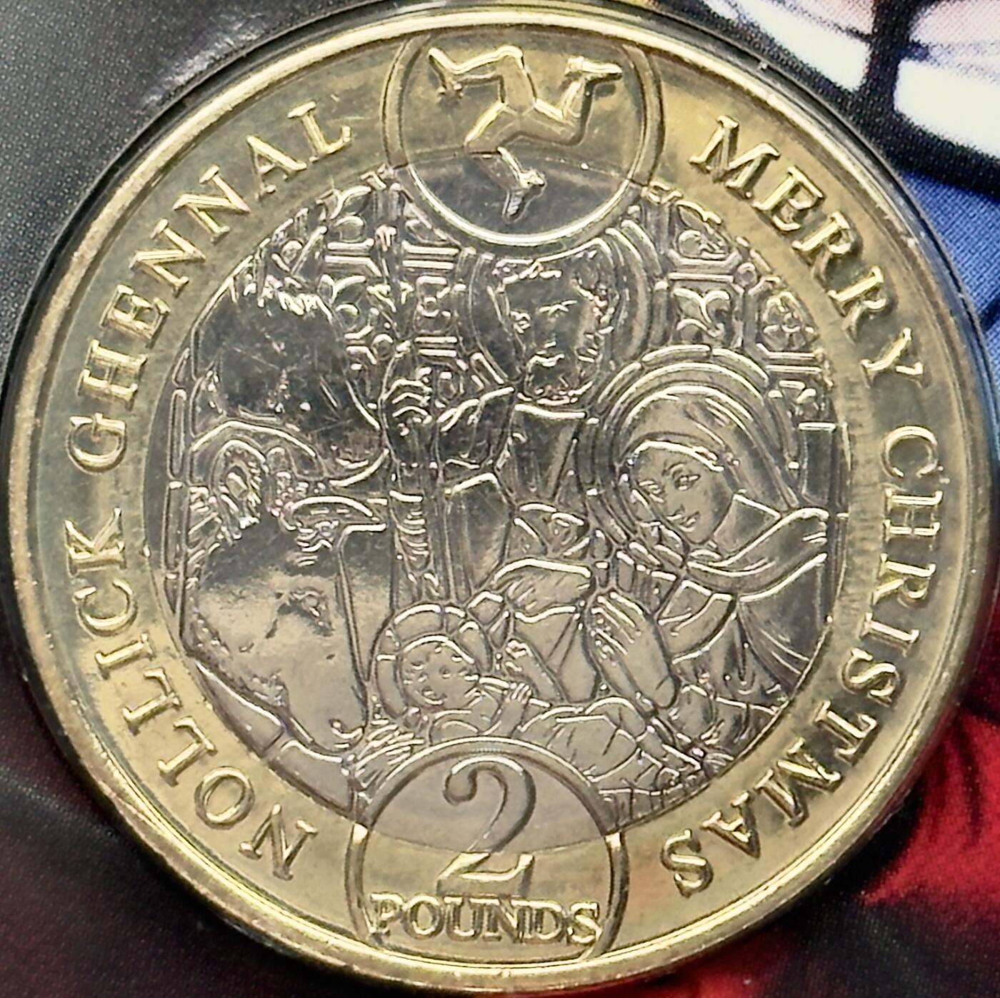 ＜小葵钱铺＞第67期·克朗币·银币场·满200包邮，不寄存·12月15日发货 马恩岛2021年圣诞节· 拉申教区柯克基督教堂卡装2镑纪念币