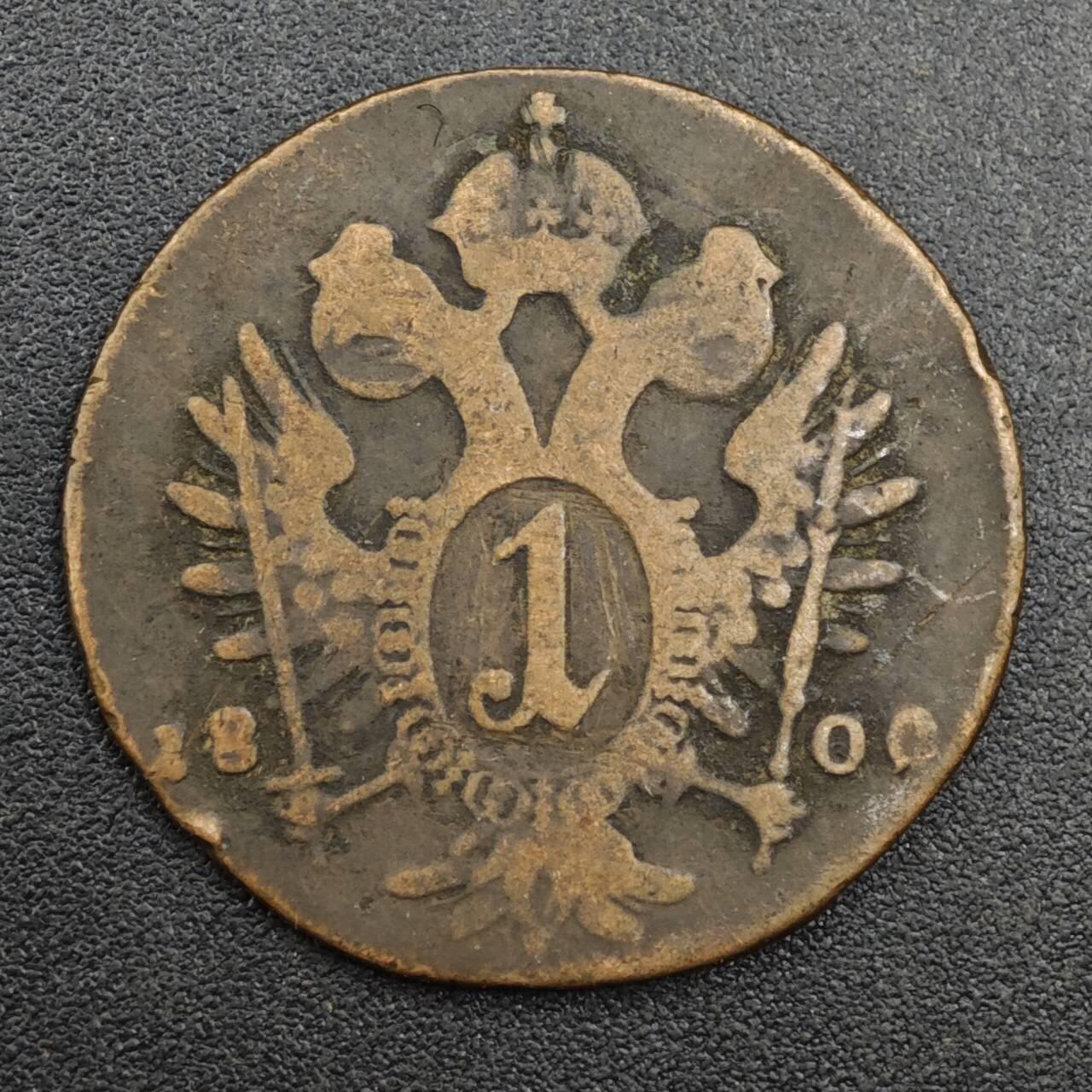 【淘币小摊】实时拍第八百二十六拍   散币场   满百包邮可预留二周 每周一统一发货   奥地利1800年1克鲁泽铜币