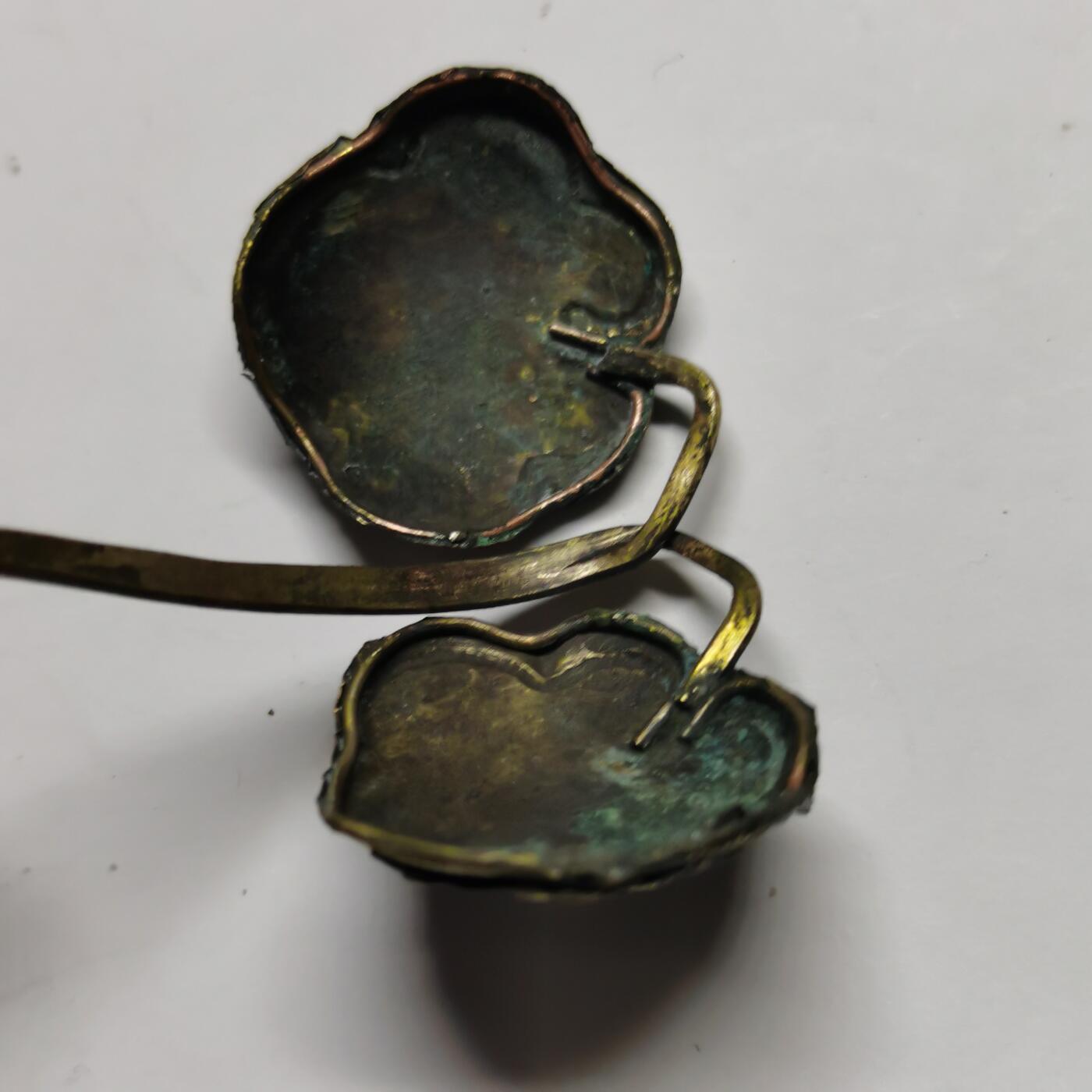 杂件专场88期 清代老银鎏金发簪