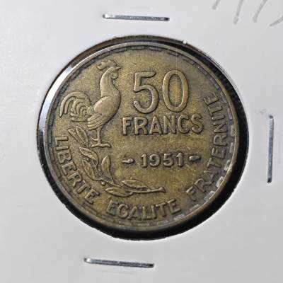 KK钱币收藏小铺 第379期  2月预留时间 周末发货 -  法国50法郎