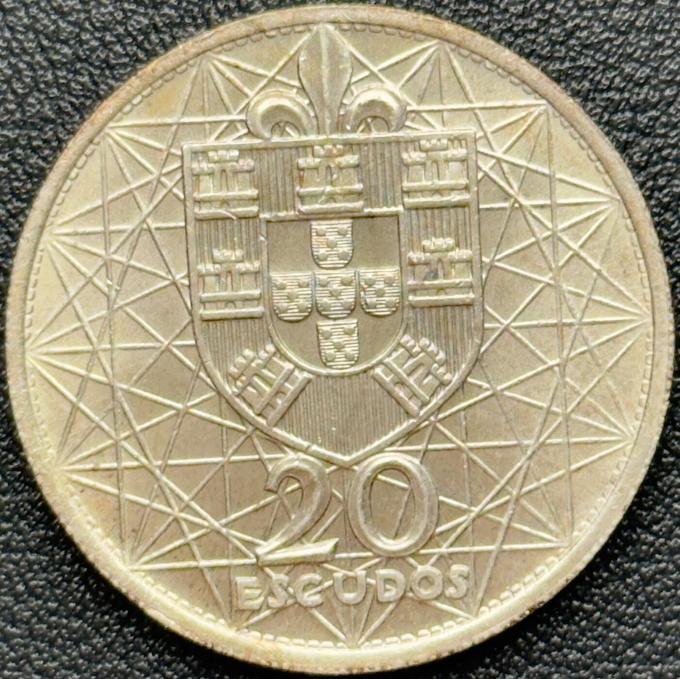 ＜小葵钱铺＞第67期·克朗币·银币场·满200包邮，不寄存·12月15日发货 葡萄牙1966年萨拉查桥20埃斯库多纪念银币