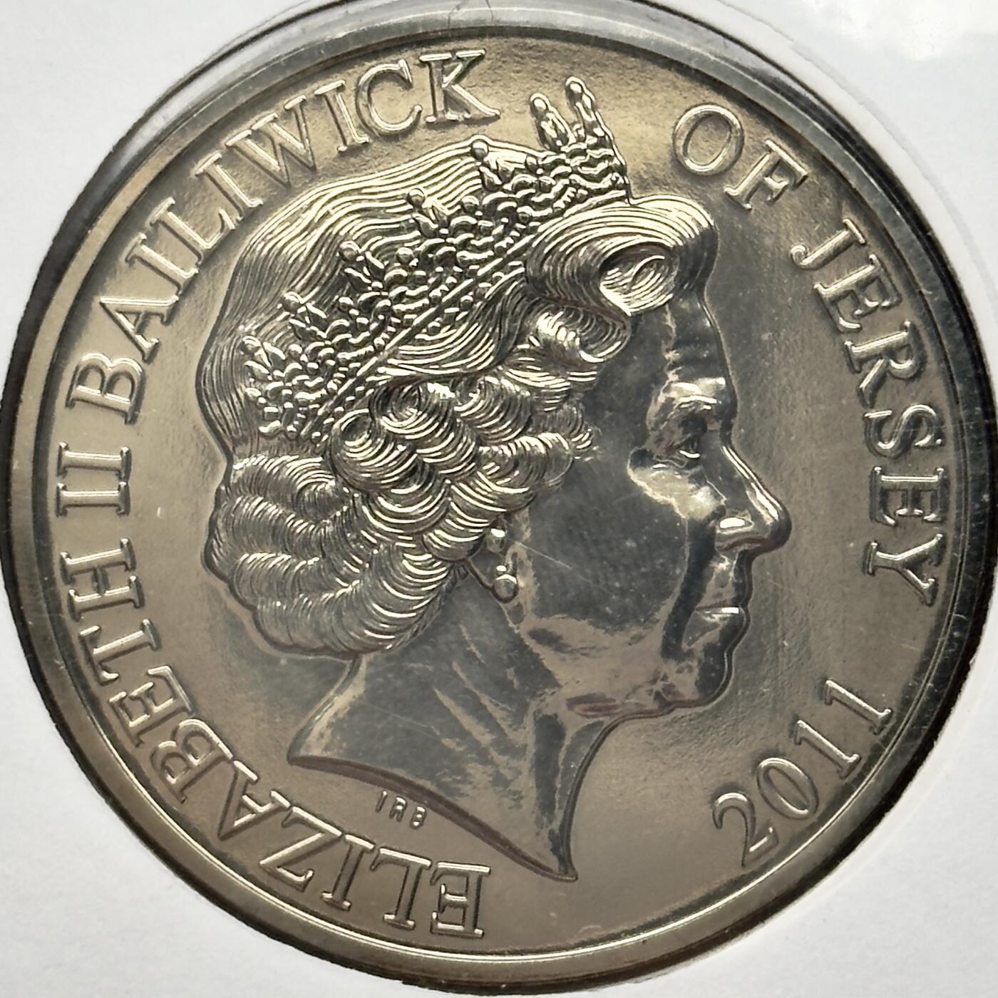 ＜小葵钱铺＞第67期·克朗币·银币场·满200包邮，不寄存·12月15日发货 〈邮币封〉泽西岛2011年皇家军人退伍协会成立90周年·希望5镑克朗型彩色纪念币