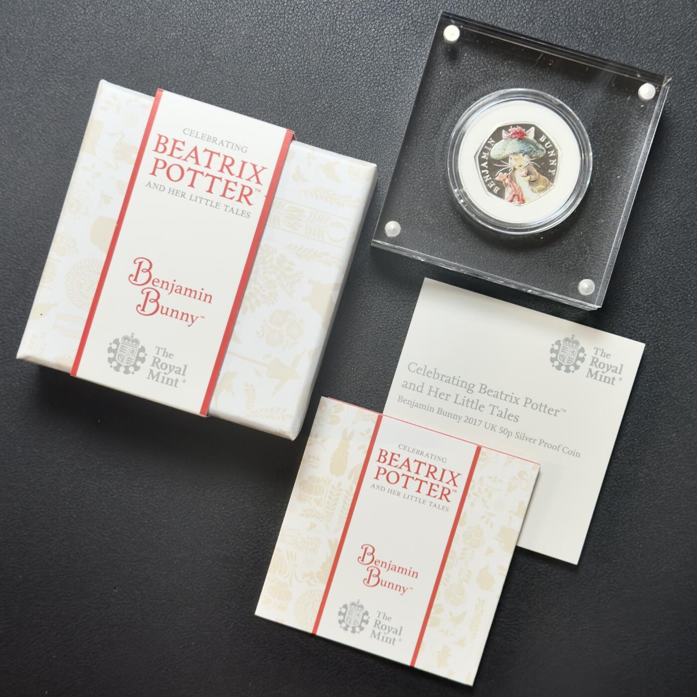 ＜小葵钱铺＞第67期·克朗币·银币场·满200包邮，不寄存·12月15日发货 〈原盒·证书〉英国2017年本杰明兔子50便士精制纪念银币