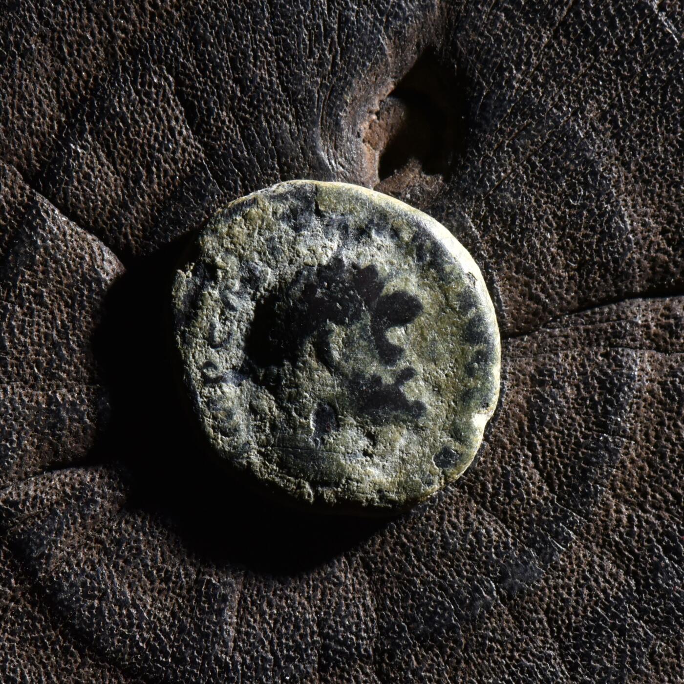 【良泉】【元旦直播场】1月1日晚19.30点开拍！208组西方古代钱币、日本朝鲜花钱 【少见】公元98-117年【古罗马】图拉真发行，正大力神“赫拉克勒斯”背“野猪”夸德兰（四分之一阿斯）铜币，2.84克