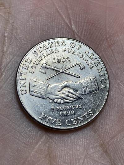 2025年第一百三十六场(总第一百六十二场）外国好品纸夹散币场(免佣金) - 美国🇺🇸2004年5分(1803年向法国购买路易斯安那州纪念币，D标丹佛造)