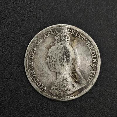 【淘币小摊】实时拍第八百二十六拍   散币场   满百包邮可预留二周 每周一统一发货   - 英国1891年维多利亚3便士银币