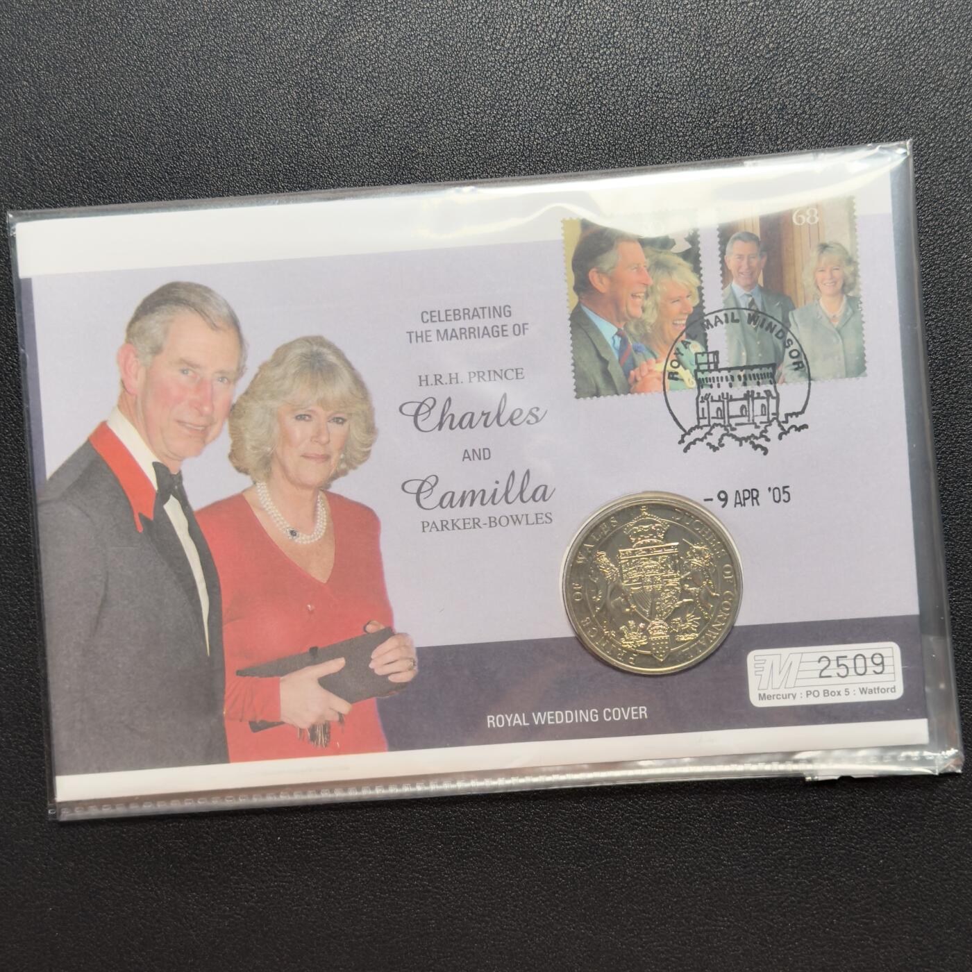 ＜小葵钱铺＞第67期·克朗币·银币场·满200包邮，不寄存·12月15日发货 〈邮章封〉英国2005年皇家婚礼纪念章