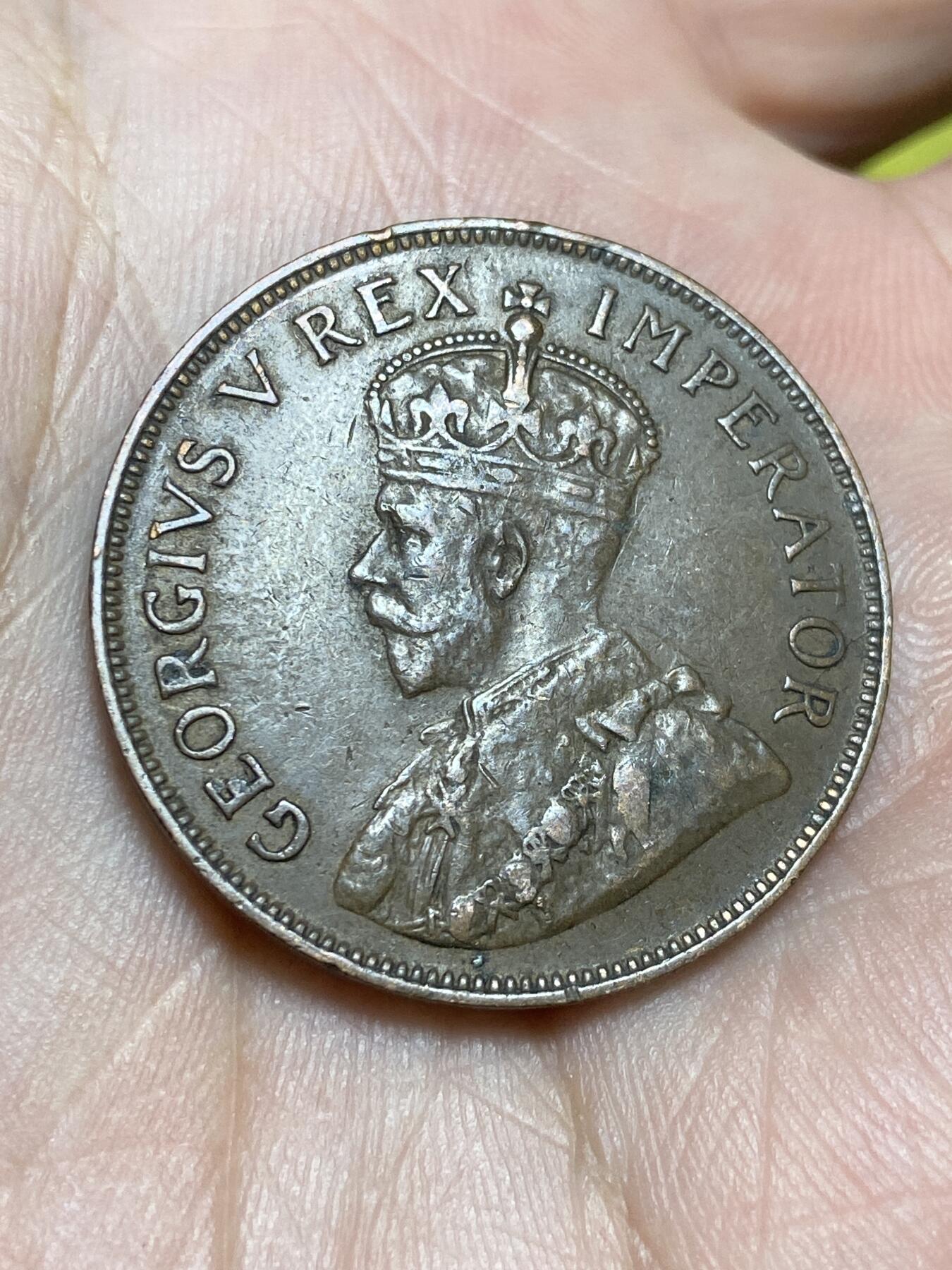 2025年第一百三十六场(总第一百六十二场）外国好品纸夹散币场(免佣金) 流通好品–英属南非1927年1便士(乔治五世第二版，发行量最少年份)