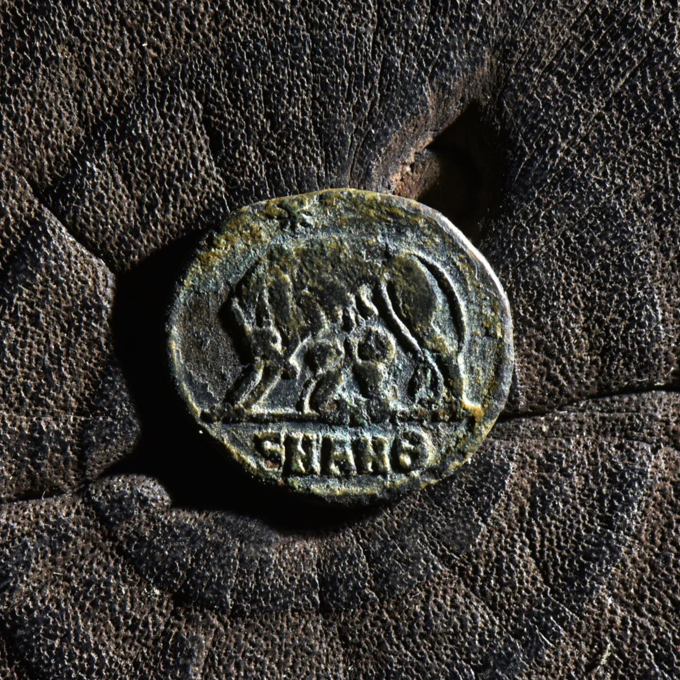 【良泉】【元旦直播场】1月1日晚19.30点开拍！208组西方古代钱币、日本朝鲜花钱 公元330-340年【古罗马】君士坦丁大帝“母狼育婴”铜币，君士坦丁堡迁都纪念，1.45克