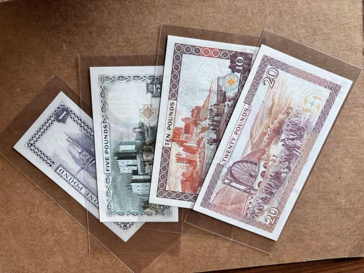 【Blue Auction】世界纸币精拍第762期——18级TOP拍卖/信誉/品质/专业/高效💫 【一组4张 含AA冠及无47】马恩岛 1-20镑 女王 全新UNC