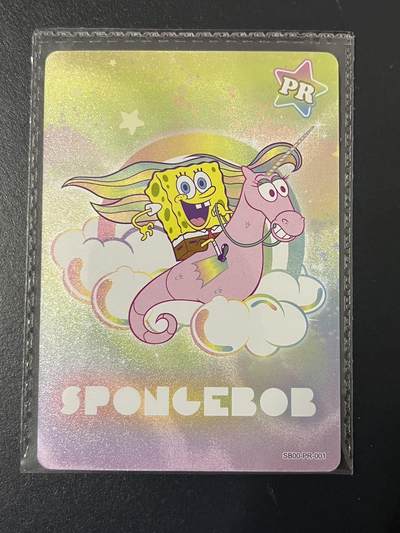 卡牌杂货铺专场拍卖第三场 1月1日周四晚21:00结拍 - 【原膜】卡游 海绵宝宝 PR卡 海绵宝宝 SB00-PR-001