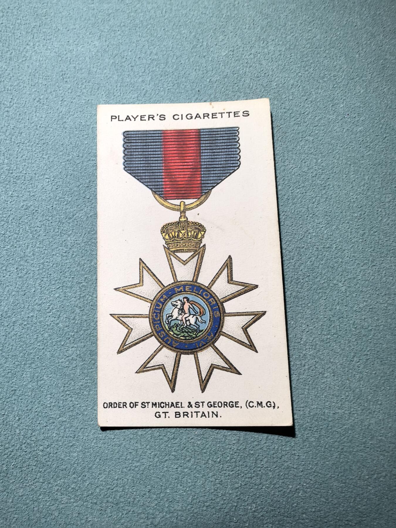 盛世勋华——号角文化勋章邮票专场拍卖第293期 英国1930年代发行 勋章专题系列宣传卡 同伴级圣米迦勒和圣乔治勋章