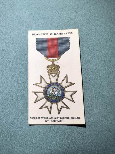 盛世勋华——号角文化勋章邮票专场拍卖第293期 - 英国1930年代发行 勋章专题系列宣传卡 同伴级圣米迦勒和圣乔治勋章