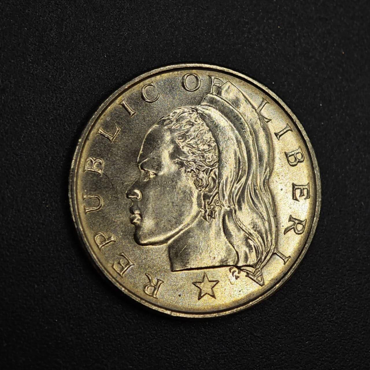 【淘币小摊】实时拍第八百二十六拍   散币场   满百包邮可预留二周 每周一统一发货   利比里亚1968年25分镍币