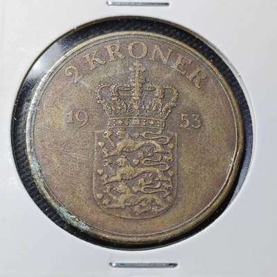 KK钱币收藏小铺 第379期  2月预留时间 周末发货 -  1953丹麦2克朗