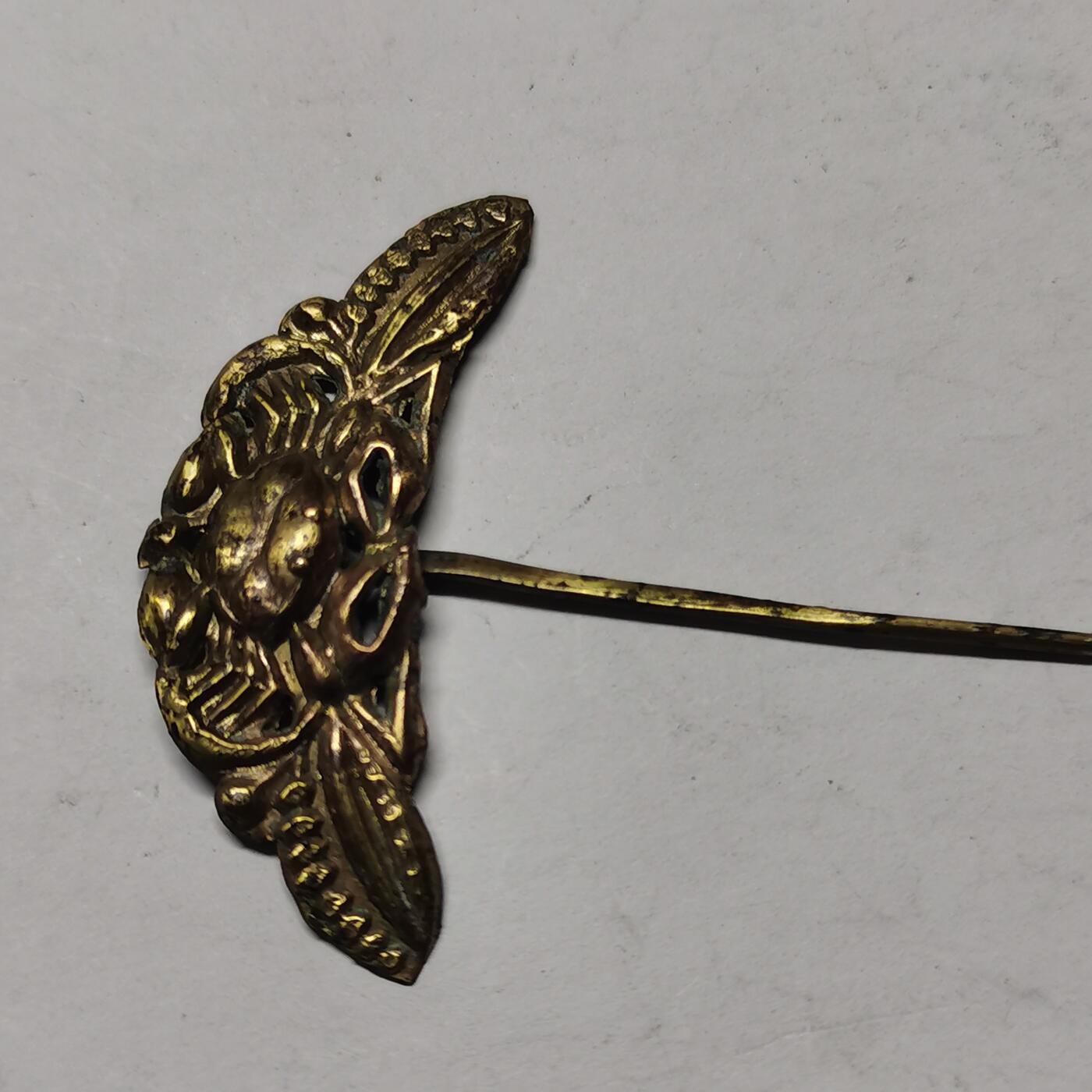 杂件专场88期 清代鎏金小发簪