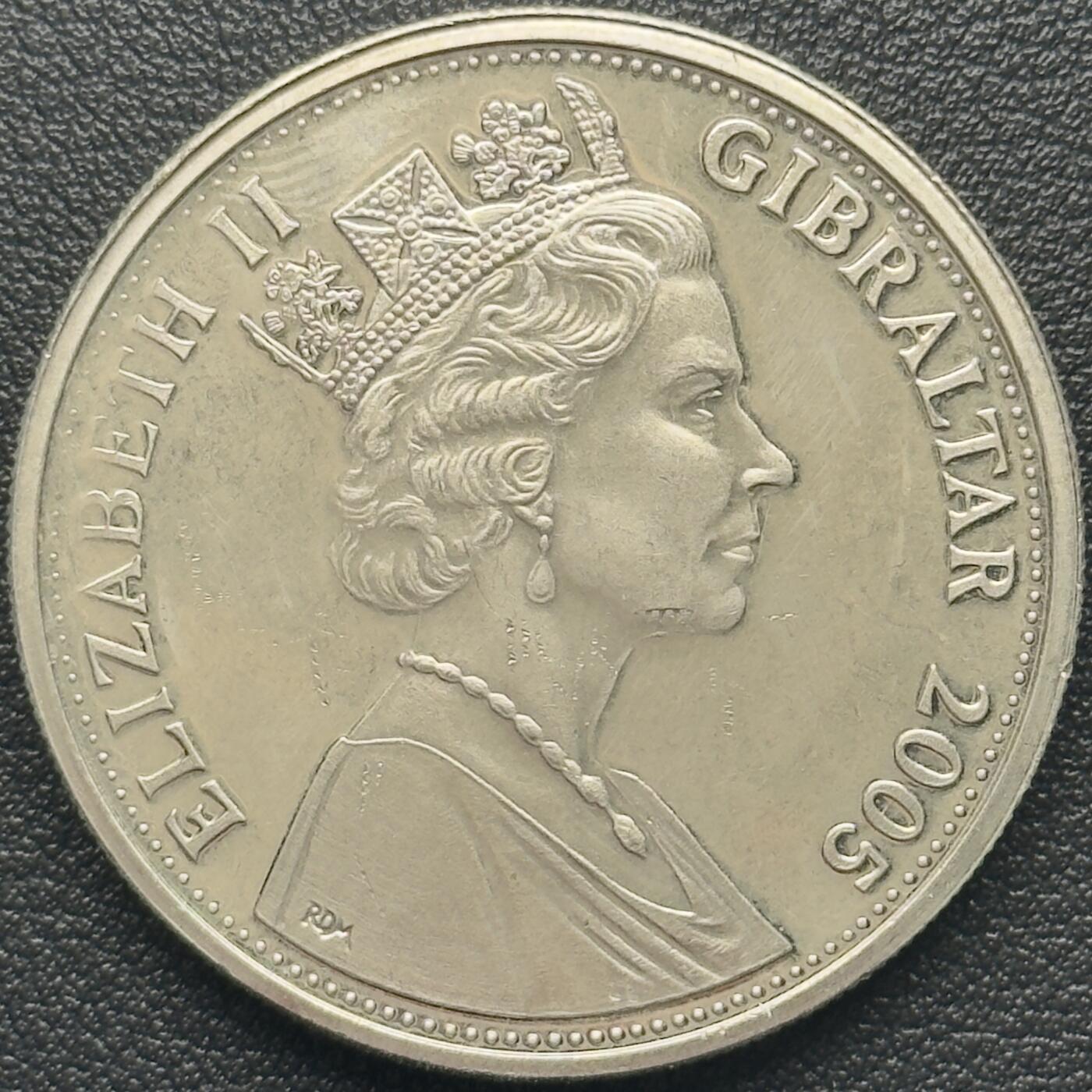 ＜小葵钱铺＞第67期·克朗币·银币场·满200包邮，不寄存·12月15日发货 直布罗陀2005年皇家年·切尔西花展1克朗纪念币