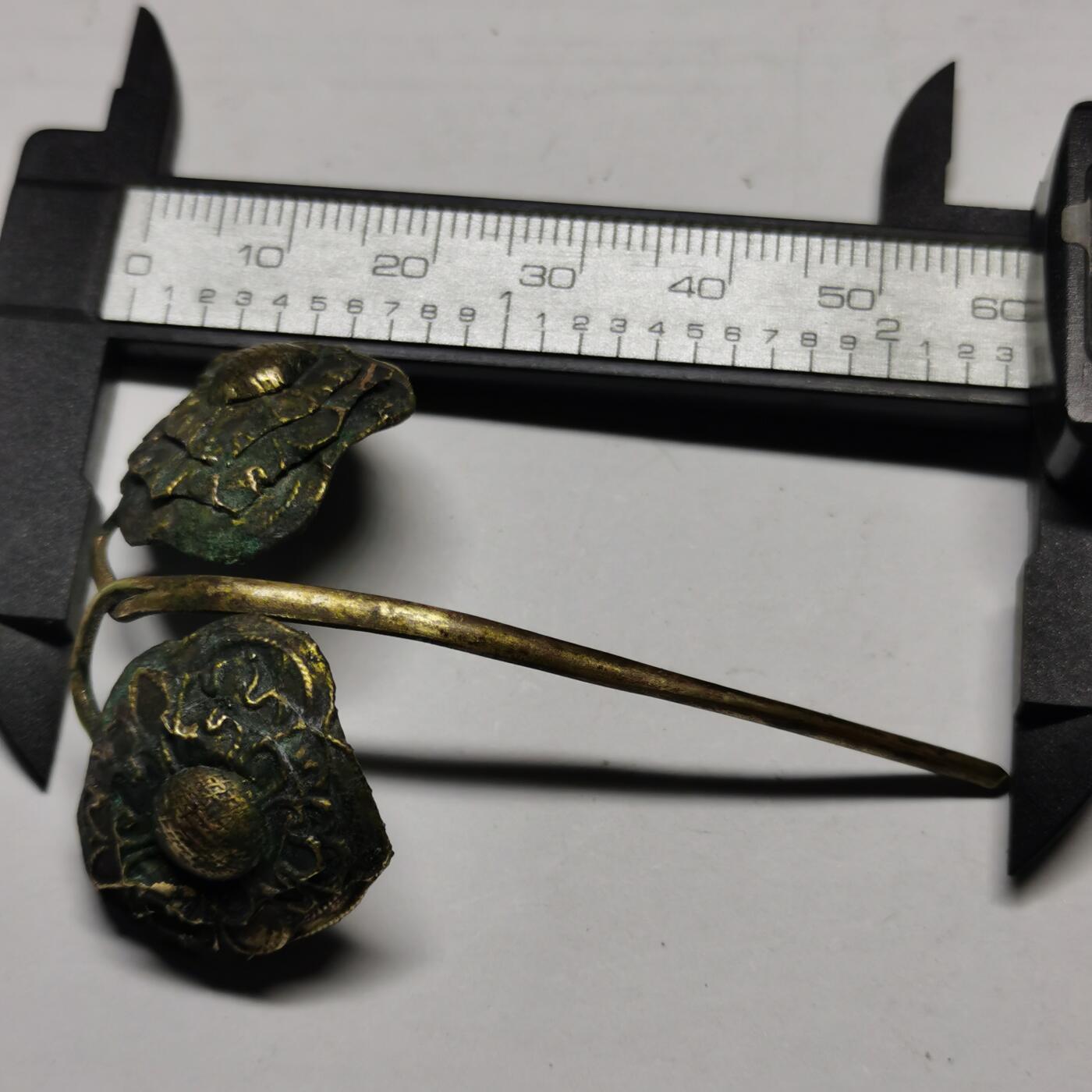 杂件专场88期 清代老银鎏金发簪