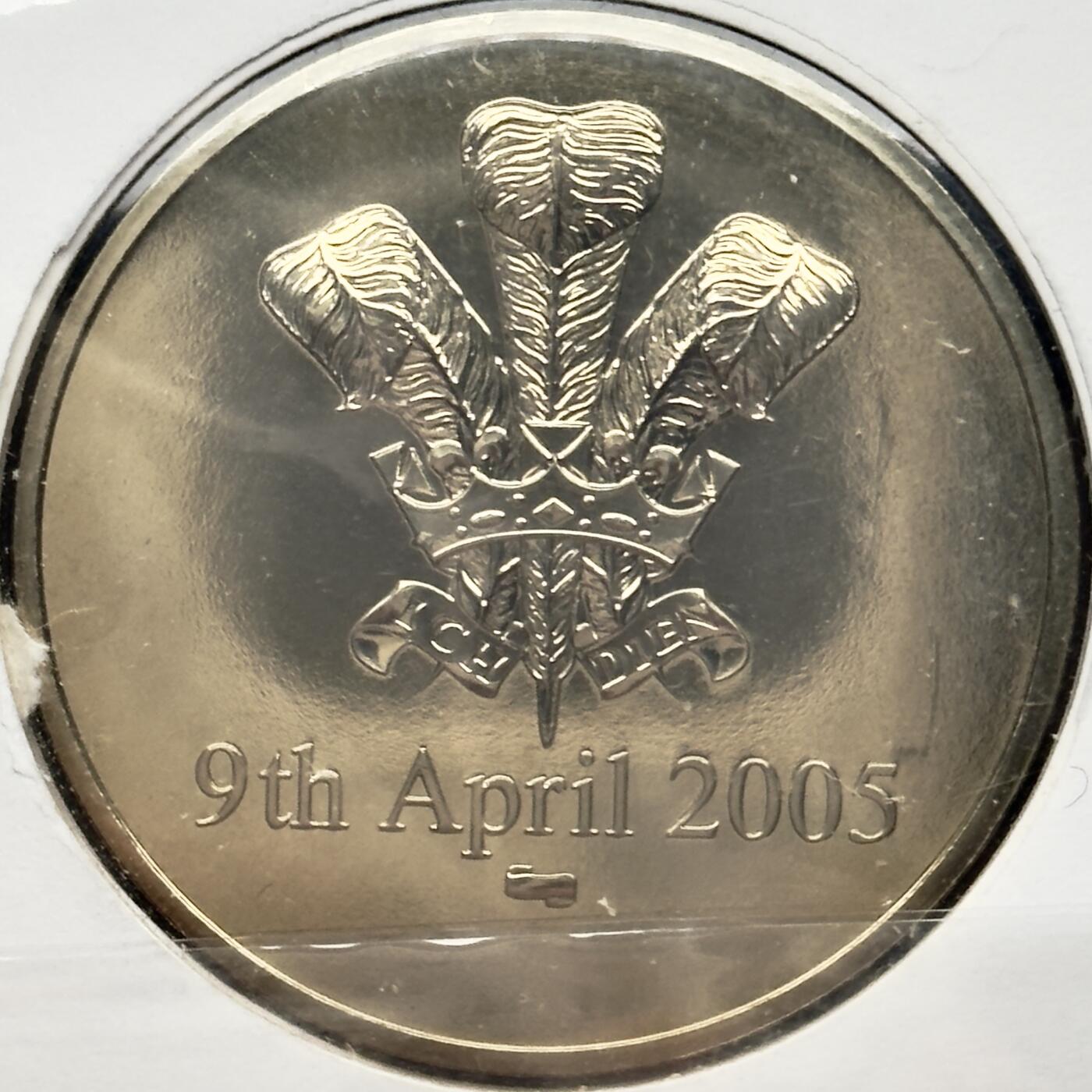 ＜小葵钱铺＞第67期·克朗币·银币场·满200包邮，不寄存·12月15日发货 〈邮章封〉英国2005年皇家婚礼纪念章