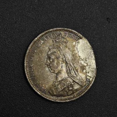 【淘币小摊】实时拍第八百二十六拍   散币场   满百包邮可预留二周 每周一统一发货   - 英国1887年维多利亚3便士银币