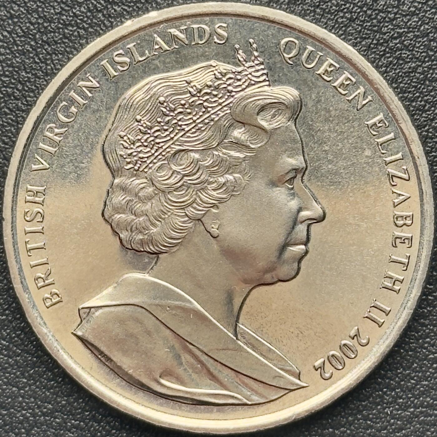 ＜小葵钱铺＞第67期·克朗币·银币场·满200包邮，不寄存·12月15日发货 维尔京群岛2002年金禧纪念·骑马女王1元克朗型纪念币