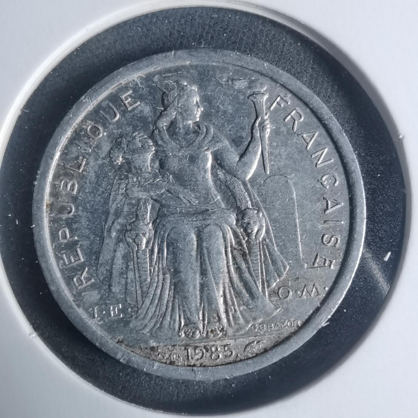 沼泽如烟--第931场 法属新喀里多尼亚1985年1法郎