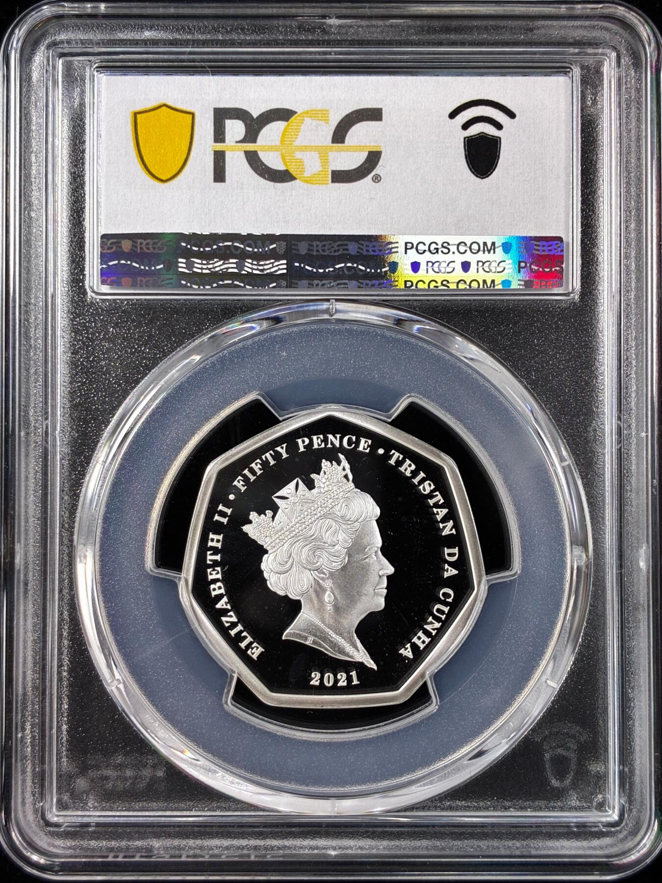 【雨安】【直播拍卖】【世界币章121期-评级币】2025-12-20 周六 19:30 保真 [评级现代] Trinidad and Tobago 特立尼达和多巴哥 50便士 2021年 现代计算机之父汤米·弗劳尔斯 PCGS-PR69DCAM 精制