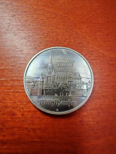 长老汇蛇年精选第八十一场拍卖 - 1989东德穆尔豪森的马里恩·基尔切5马克铜镍币