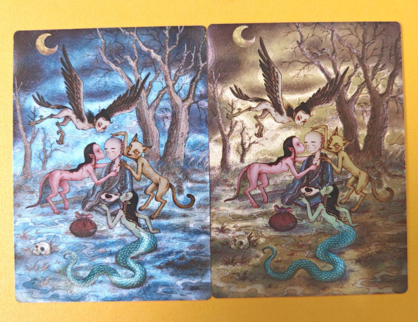 趣卡卡拍No.21期（无佣金免手续费，分享成交有奖） 【粗闪】昆仑万象 刘伟绘 聊斋 之画中仙+画中仙异画1套2张 粗闪特卡