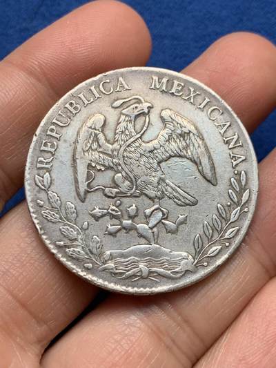 《竞宝斋》第447场 周日，周一，2场连拍 （全场包邮） - 墨西哥1891 DO JP版 8R鹰洋银币 边齿有点弱 细节见图