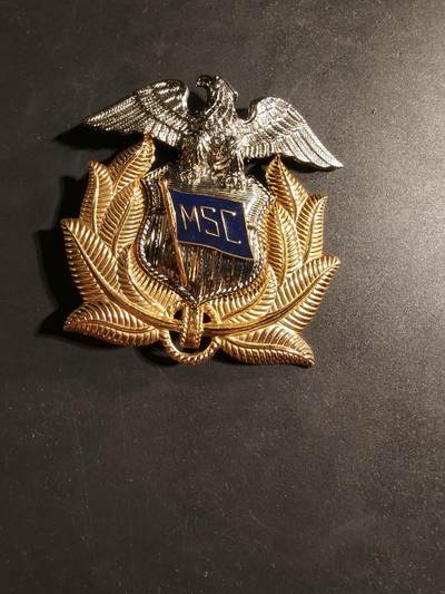 老王徽章第169期 - 美国军事海运司令部大檐帽帽徽