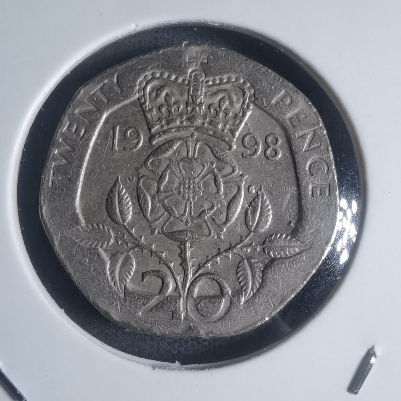 沼泽如烟--第932场 英国1998年20便士