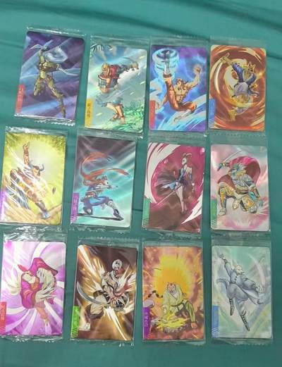 龙虎卡牌-六八场（无佣金，周六结拍，欢迎送拍） - 【原膜】粗闪12张全 可可虎 功夫生肖一套 (小卡尺寸)