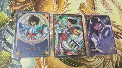 龙虎卡牌-六八场（无佣金，周六结拍，欢迎送拍） - 【原膜】3张 卡游圣斗士 PR活动卡