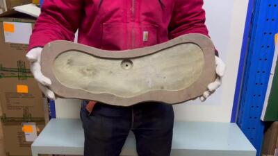 零元拍：C1 金丝楠 茶盘，尺寸约：570/230/190/厚35MM，满果香，满金丝满水波，未上漆上蜡