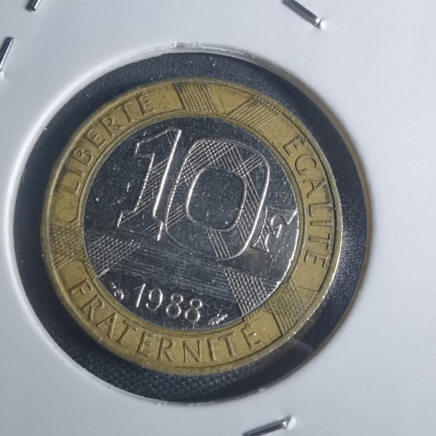 沼泽如烟--第932场 法国1988年10法郎