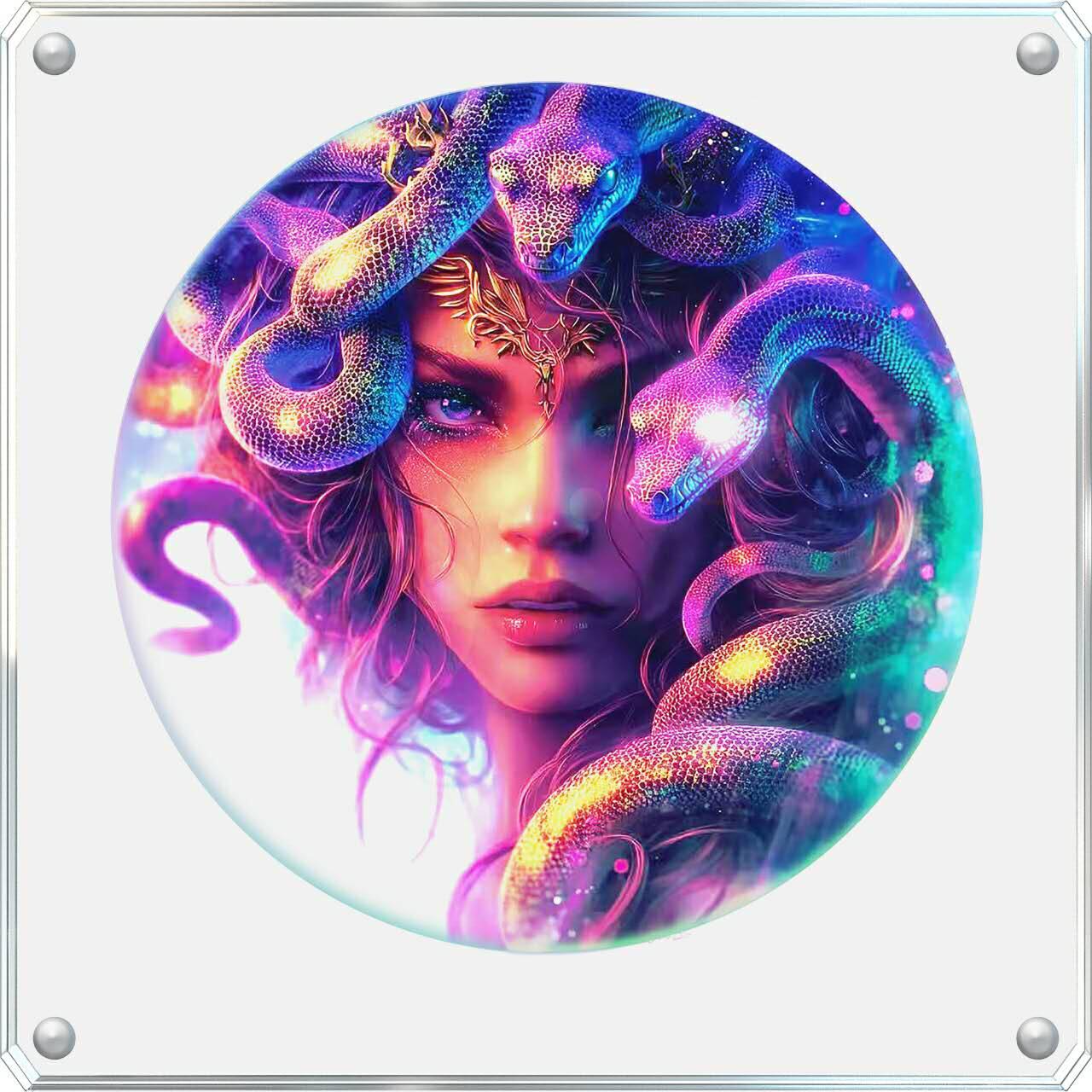 【期货】利比里亚2026年梦幻世界3美杜莎1盎司大尺寸双面彩银币