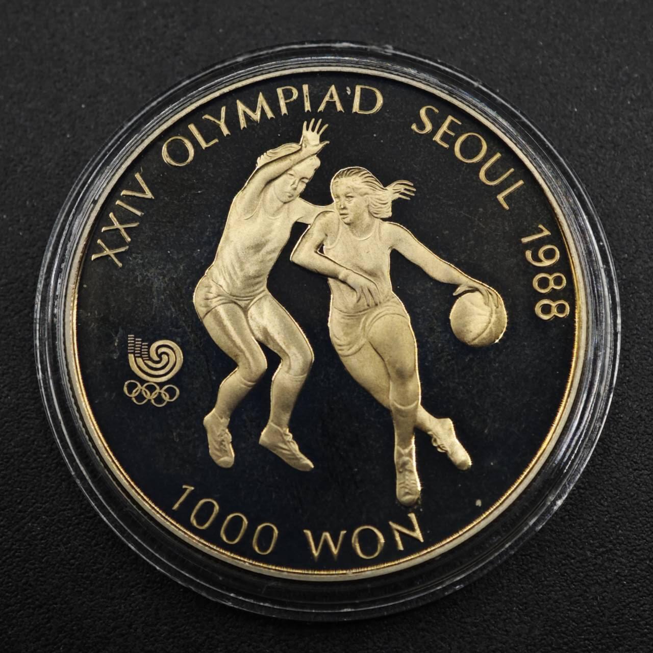 【淘币小摊】实时拍第八百二十七拍   散币场   满百包邮可预留二周 每周一统一发货   韩国1988年奥运会1000元精制纪念币