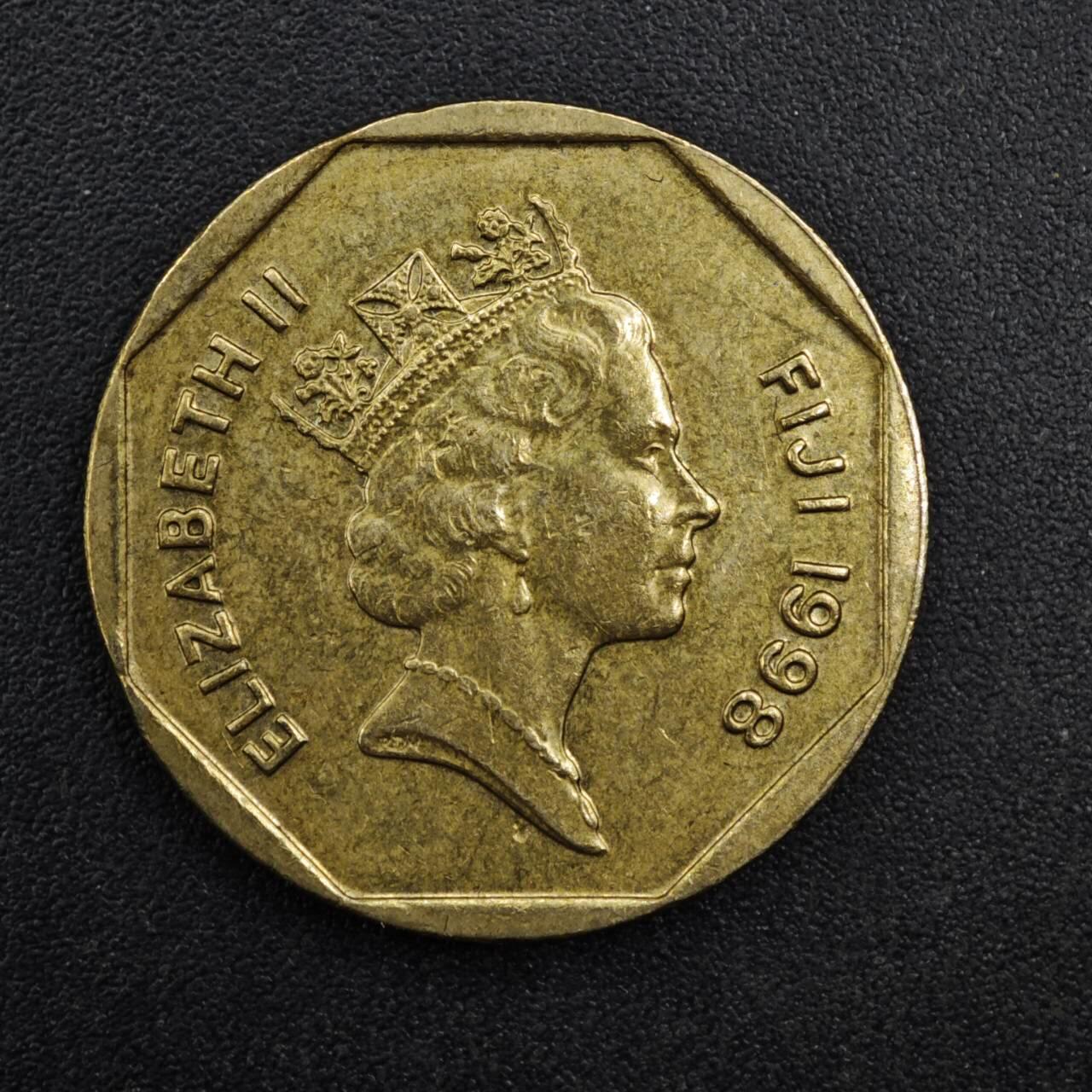 【淘币小摊】实时拍第八百二十七拍   散币场   满百包邮可预留二周 每周一统一发货   斐济1998年1元铜币