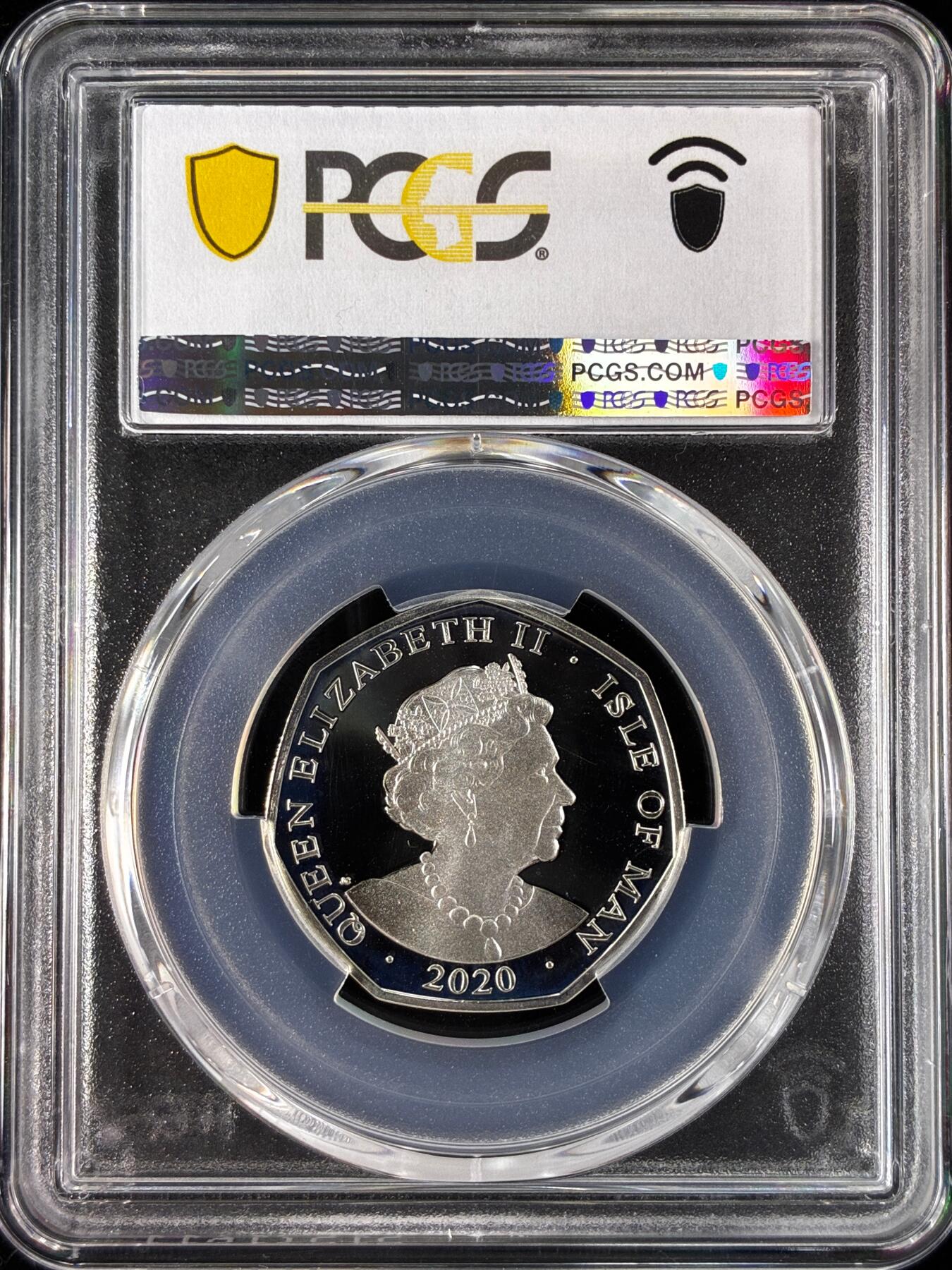 【雨安】【直播拍卖】【世界币章121期-评级币】2025-12-20 周六 19:30 保真 [评级现代] Isle of Man 马恩岛 50便士 2020年 VE-Day PCGS-PR69DCAM 精制